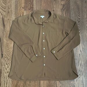 J. Jill Long Sleeve Buttondown in Acorn